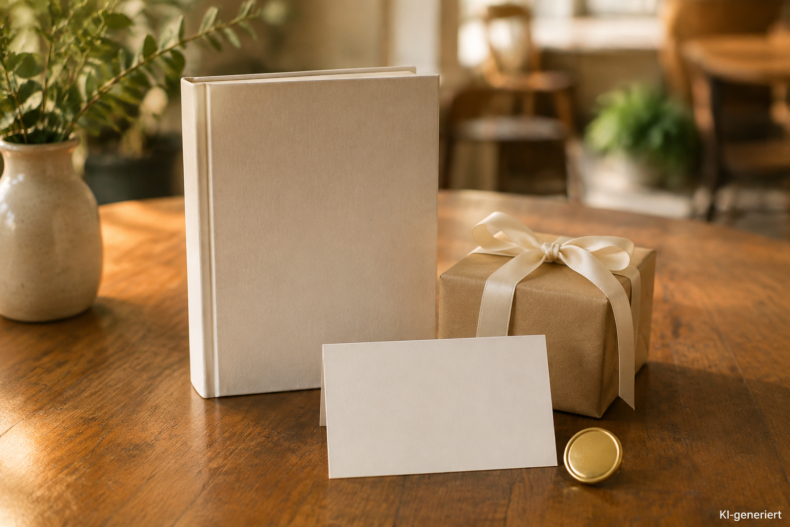 Buchdummy, Geschenkbox und Dankeskarte als Würdigung für Ehrenamtliche
